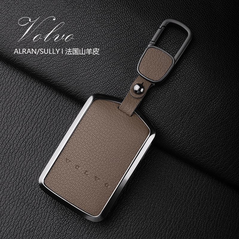 Suitable for New Volvo XC60 Key Cover Genuine Leather S90 Male S60 Bag XC90 Car XC40 Shell V40 High-End Buckle