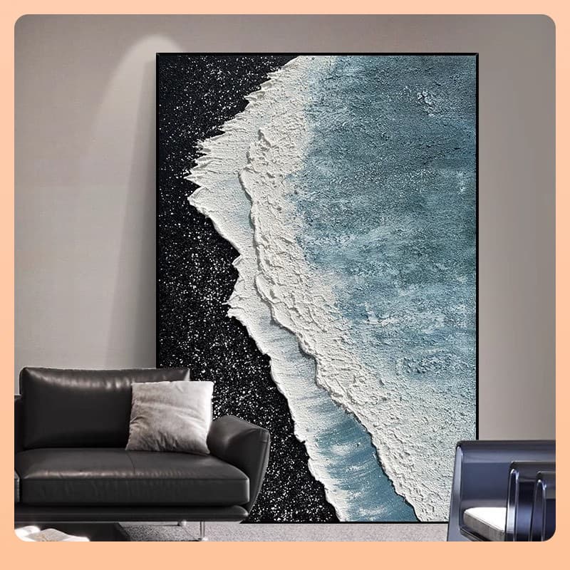 ✅ Dafen Village Oil Painting Living Room Decorative Painting Sofa Background Bedside Texture Painting Light Luxury Style Hand-painted Oil Painting