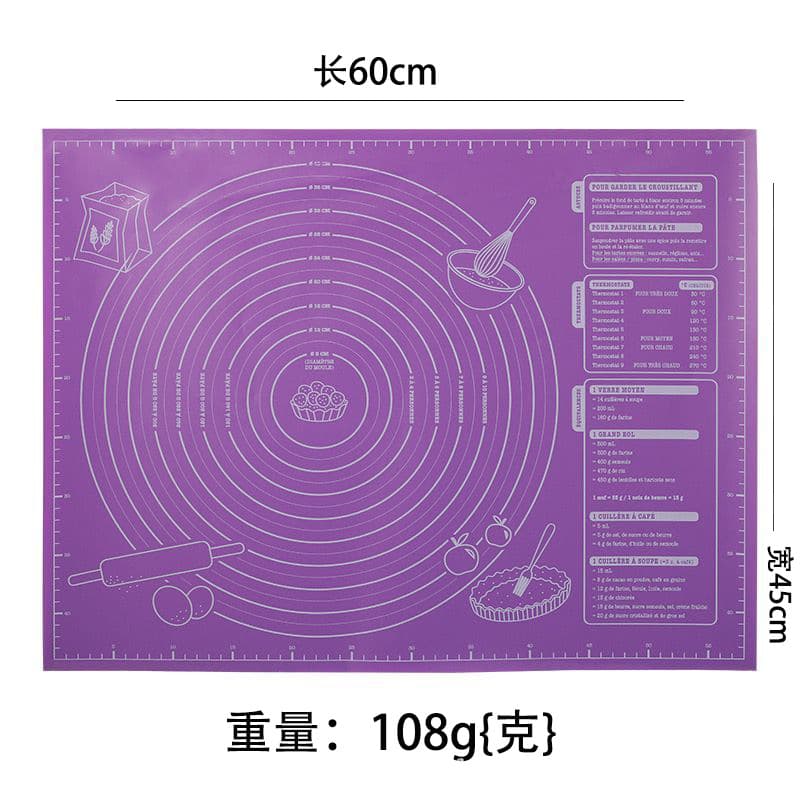 Cross-border hot-selling 45*60 dough kneading mat, rolling mat, kitchen baking table pad, non-stick cutting board with scale, in stock