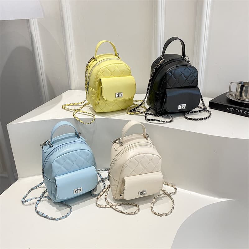 Fashionable Trendy Casual Minimalist Unique Design Small Backpack 2025 Summer New Stylish Women's Personality Double Shoulder Bag