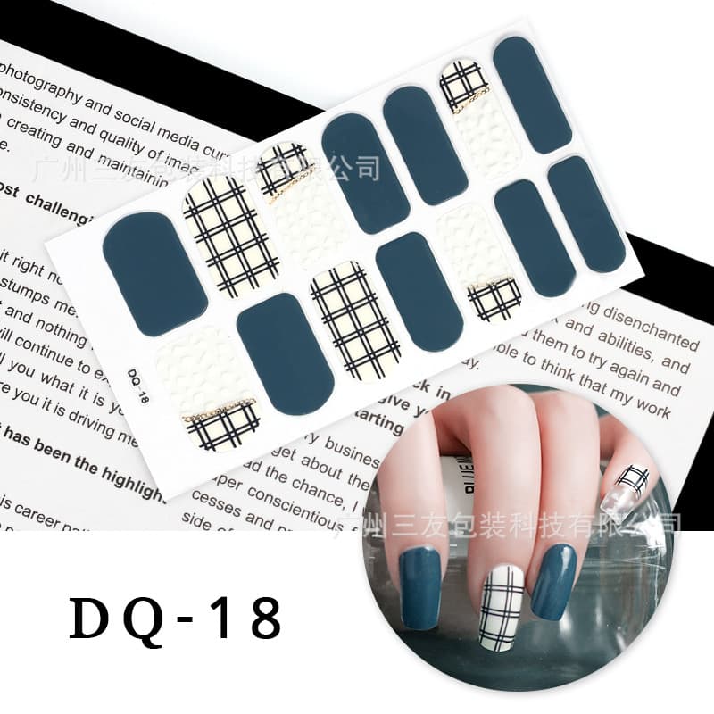 Minimalist design fashionable nail art stickers Internet celebrity same style personalized nail stickers color waterproof nail art full sticker set