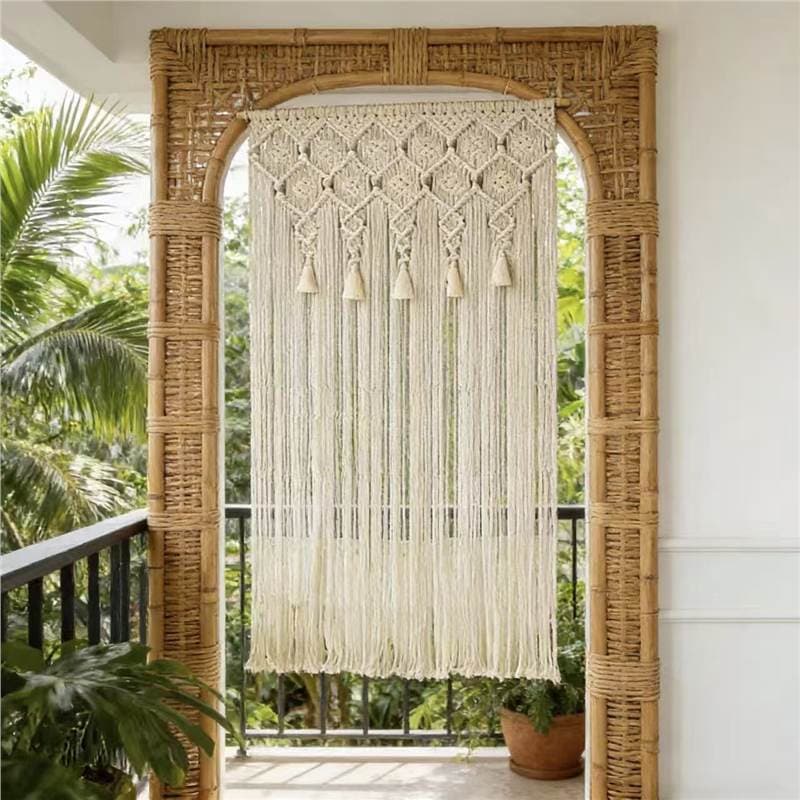 Factory Wholesale Cotton Multi-Style Rope Woven Tapestry Door Curtain Nordic Decorative Home Wedding Background Wall Bohemian Style