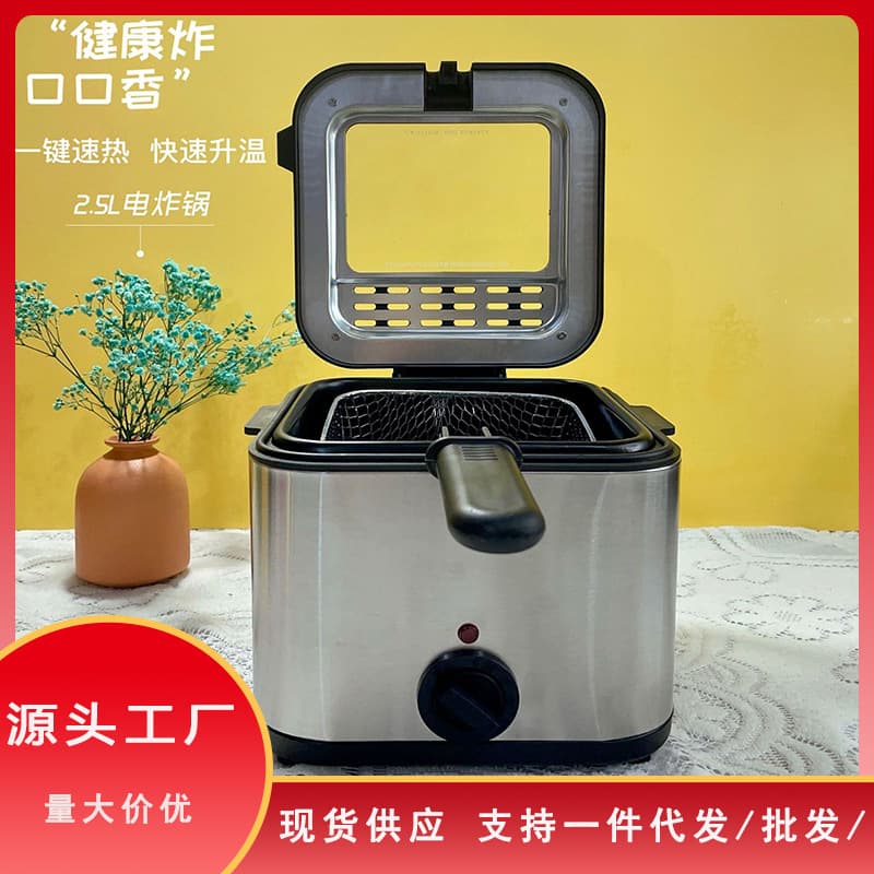 Electric Fryer Home Multi-Function Electric Deep Fryer Large Capacity Dormitory Air Fryer Cross-Border Stainless Steel Electric Fryer