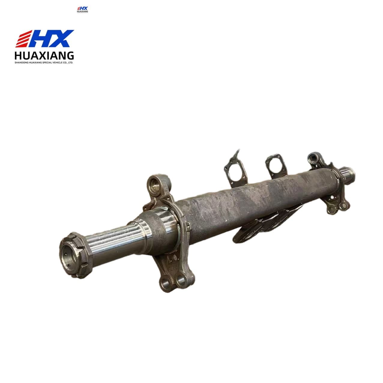 Axle Tube, Welded Axle Rod for Low-Profile Semi-Trailer Axles, Axle with Internal Drum Brake Rear Axle, Pre-Welded Base Plate