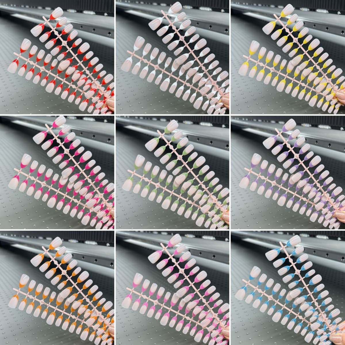 30 Pieces Wearable Nails Hot Selling French Style Almond Shape Nail Tips for Cross-Border Wholesale