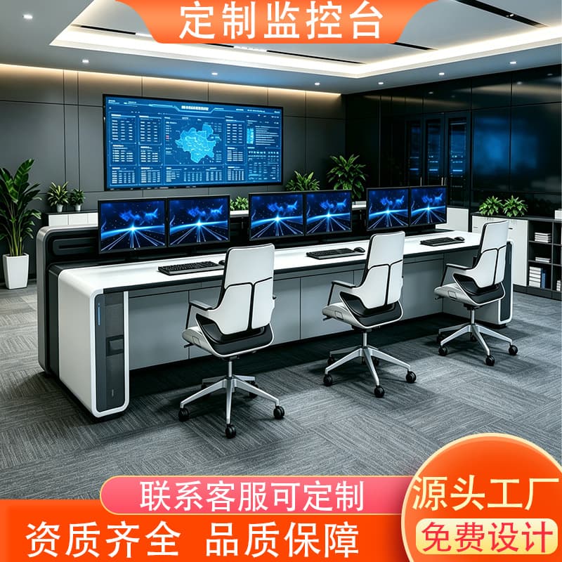 Factory direct sales command center console traffic security monitoring desk workbench cold-rolled steel monitoring operation desk