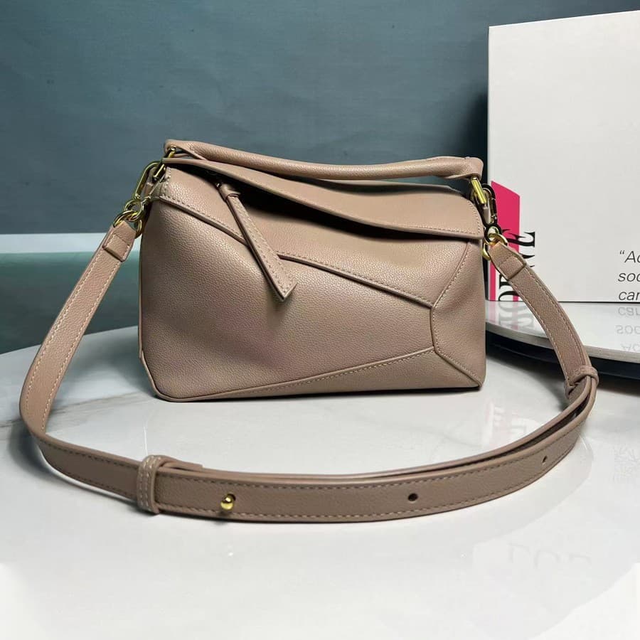 2026 New Genuine Leather High Quality Puzzle Luojia Geometric Bag Spliced Leather Women's Bag Shoulder Crossbody Handbag