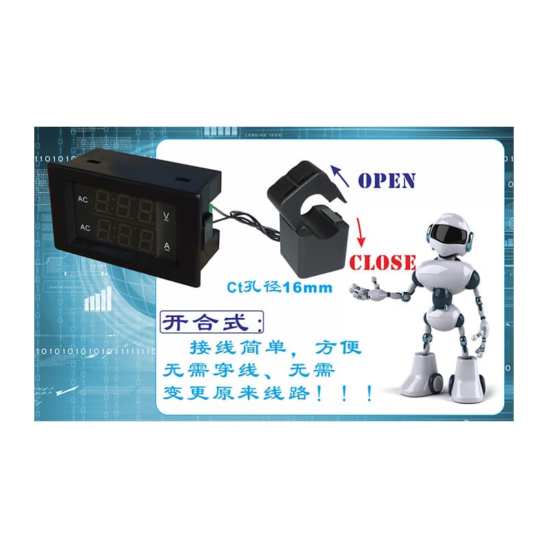 YB4835VA Digital AC Voltmeter Ammeter Head LED AC Current Meter AC380V Digital Voltmeter