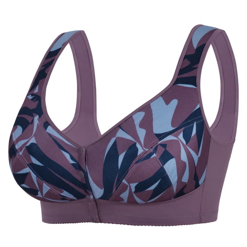 Molded Cup Front Closure Bra for Middle-aged and Elderly Women with Large Bust, Amazon Independent Site Temu Cross-border Bestseller Plus Size Bra