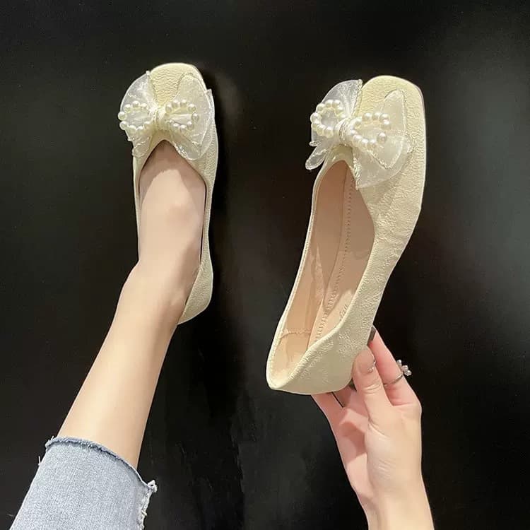 2026 Spring/Summer New Korean Casual Versatile Flat Shoes for Women, Gentle and Elegant to Match Dresses, Stylish Flats