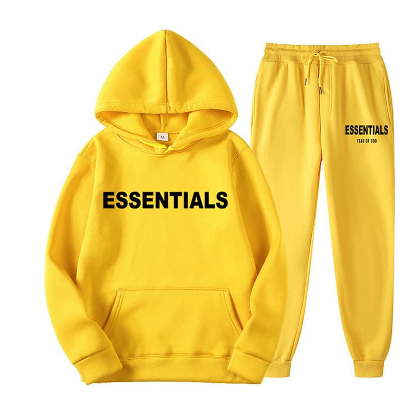 American Style Bestseller Hoodie Set with Letter Print, Casual Versatile Trendy Loose Hoodie and Sweatpants, Unisex
