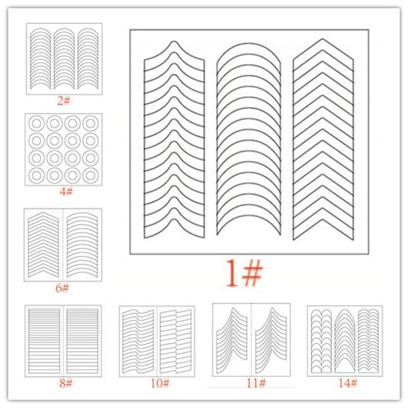 French manicure stickers, smile line nail art, 24 best-selling smile stickers to cover up bare nails