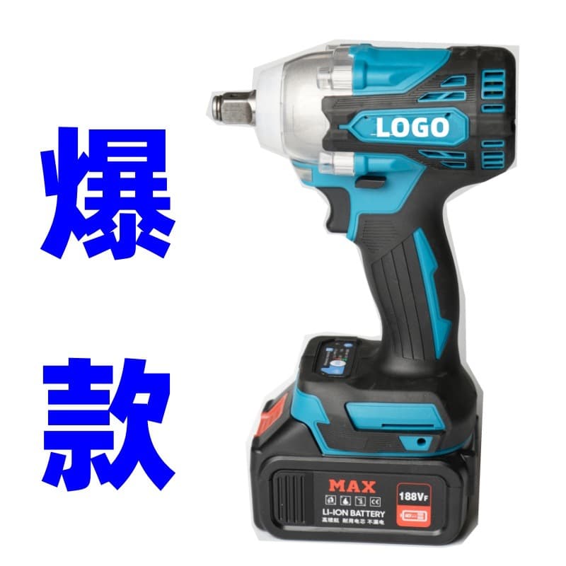 Brushless Electric Wrench Charging High Torque Impact Wrench Lithium Battery Lightweight High Torque for Export