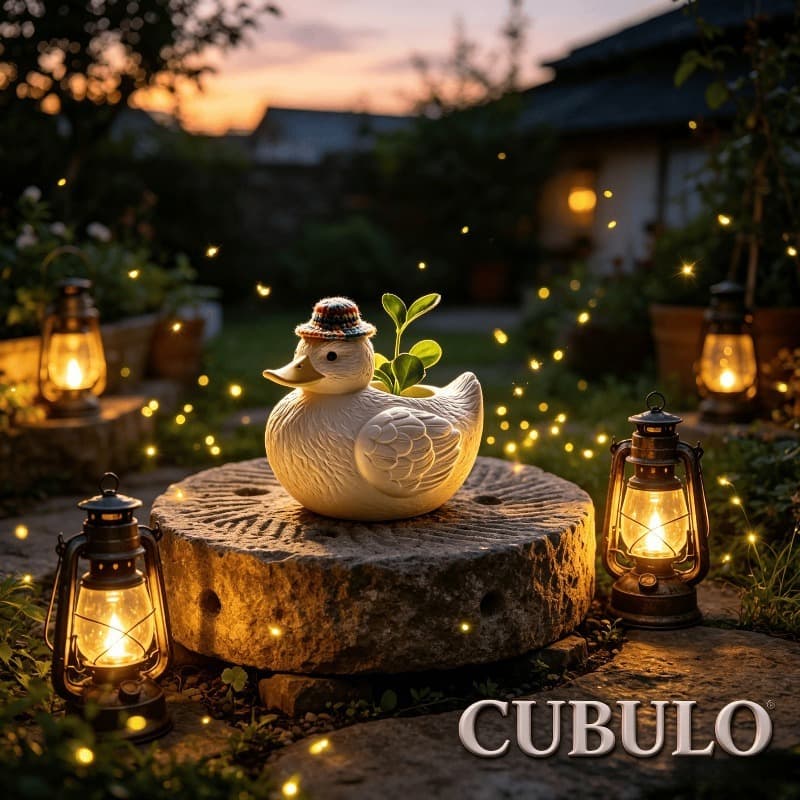 Little Yellow Duck Storage Jar Silicone Mold, Resin Plaster DIY Flower Pot Candle Holder Ornament Casting Mold
