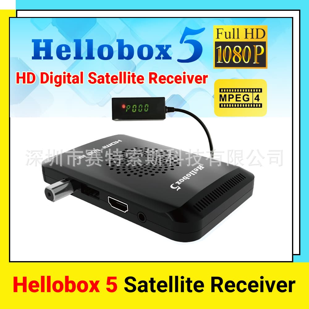 Hellobox 5 DVB-S2 Satellite Receiver Supports USB WiFi Full HD