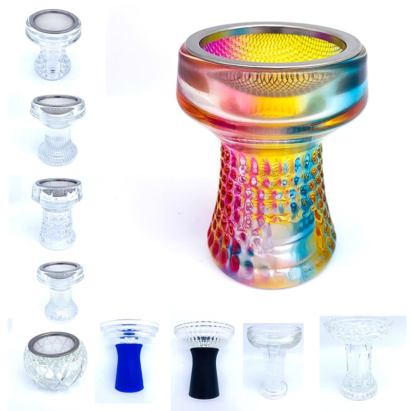 Crystal Glass Hookah Bowl Factory Direct Hookah Accessories Transparent Hookah Bowl Cross-border Hot Selling Smoke Bowl