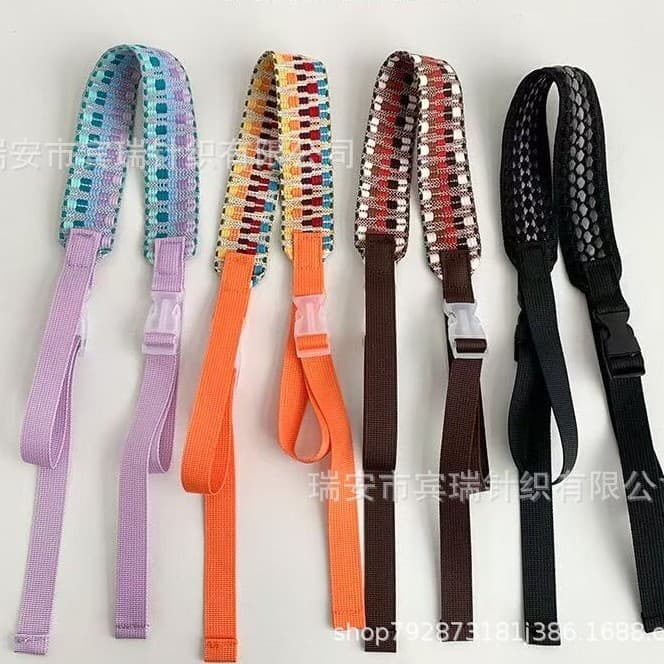 0511 Niche Wide Detachable Versatile Embroidered Strap Shopping Bag Crossbody Shoulder Strap Extension Eco-Friendly Strap