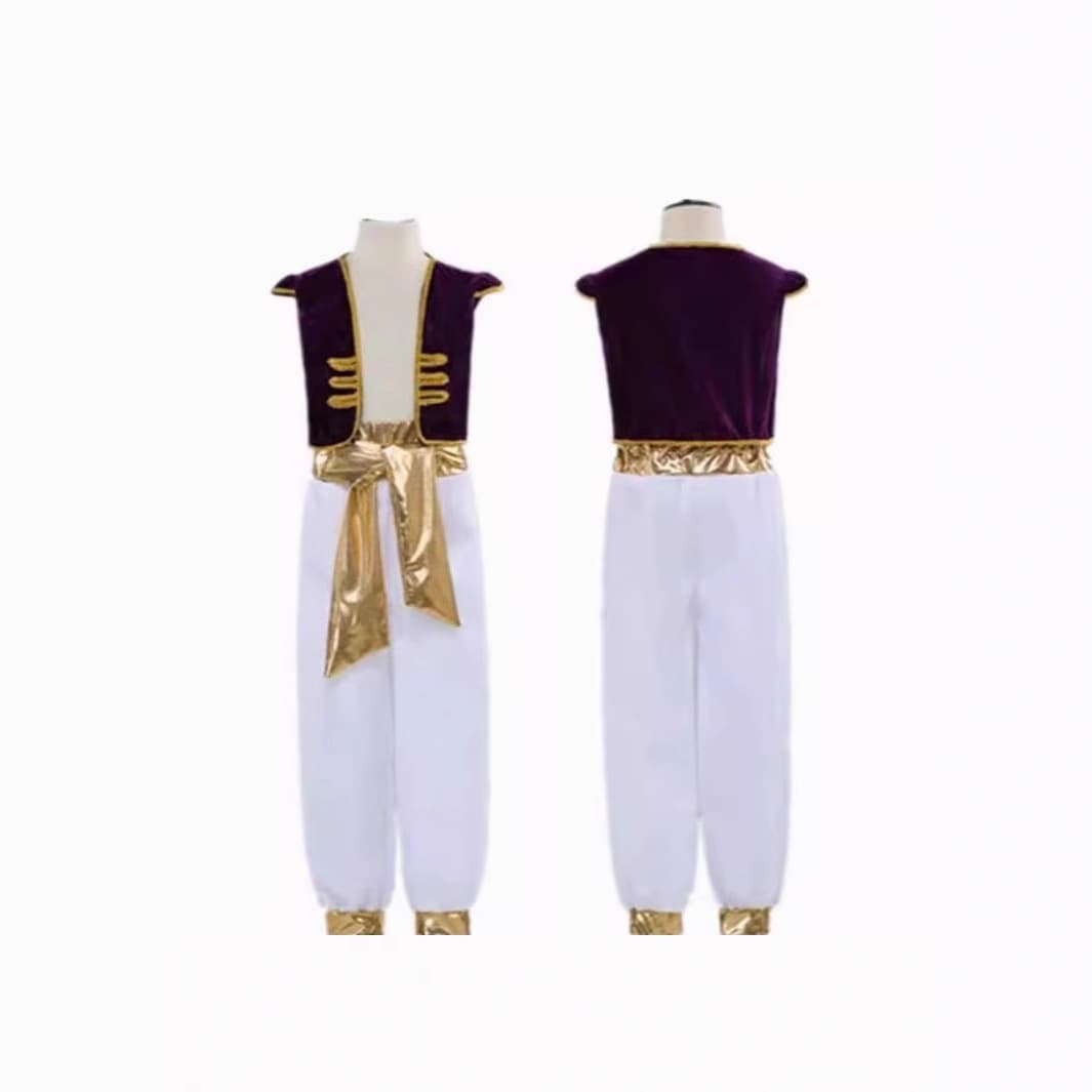Halloween Kids Costume Movie Aladdin Lamp Cosplay Aladdin Prince Costume Adult Performance Outfit