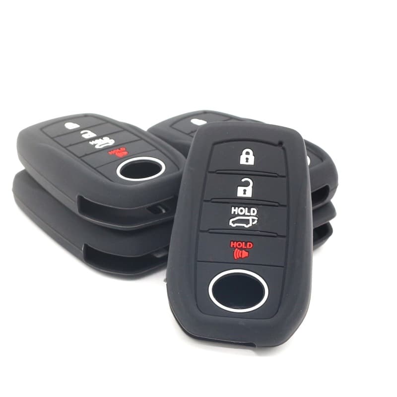 Silicone Key Case Cover for Toyota Corolla 4-Button, Toyota Prado Land Cruiser Prado, IZOA, Levin