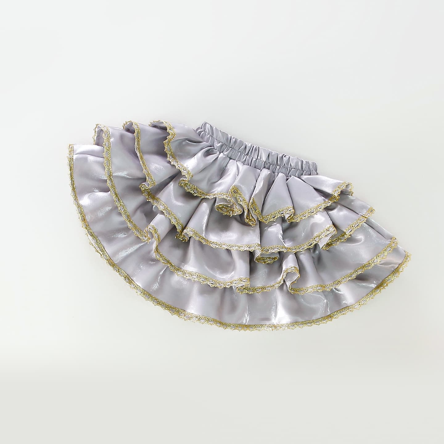 26 Girls Lolita Tutu Dress Four-Layer Ruffled Gold-Trim Cake Princess Dress Baby Performance Dance Skirt New Style