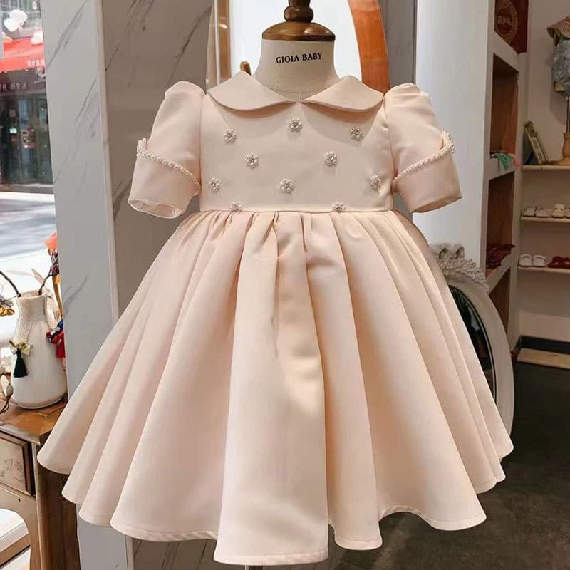 Children's one-year-old dress 2026 new host girl piano performance dress fashionable little girl birthday princess dress