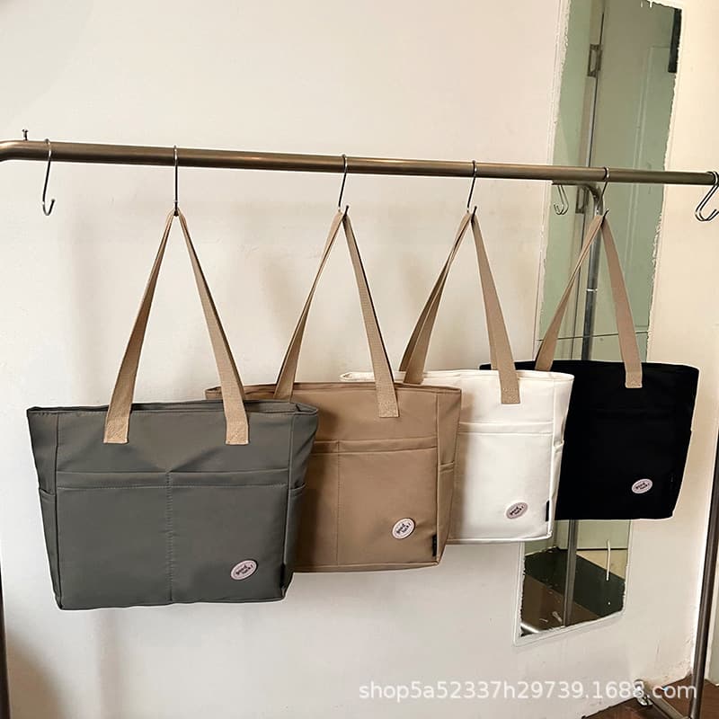 Women's Bag 2025 Autumn/Winter New Japanese-Style Tote Bag Canvas Commuter Large Capacity Shoulder Handbag College Student Bag