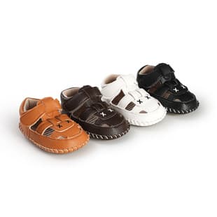 Spring/Summer 0-1 Year Baby Boy Shoes Closed-Toe Soft Sole Walking Shoes 6-12 Months Infant Hollow Non-Slip Walking Sandals
