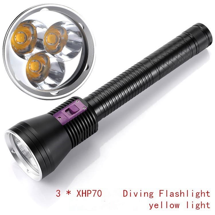 LED strong light 6000 lumens 3P70 diving flashlight 26650 underwater salvage night diving sea lighting diving light