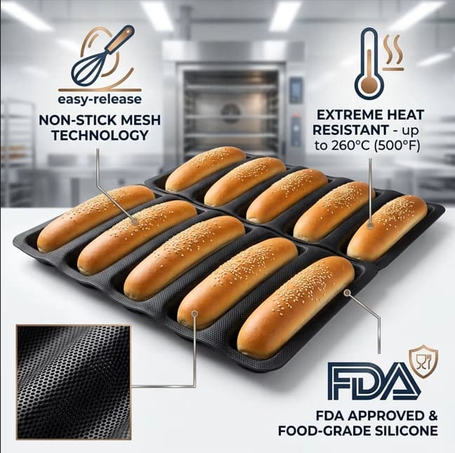 The shopkeeper recommends the professional bakery’s food-grade hollow silicone bread mold 40x60/ 60x80cm