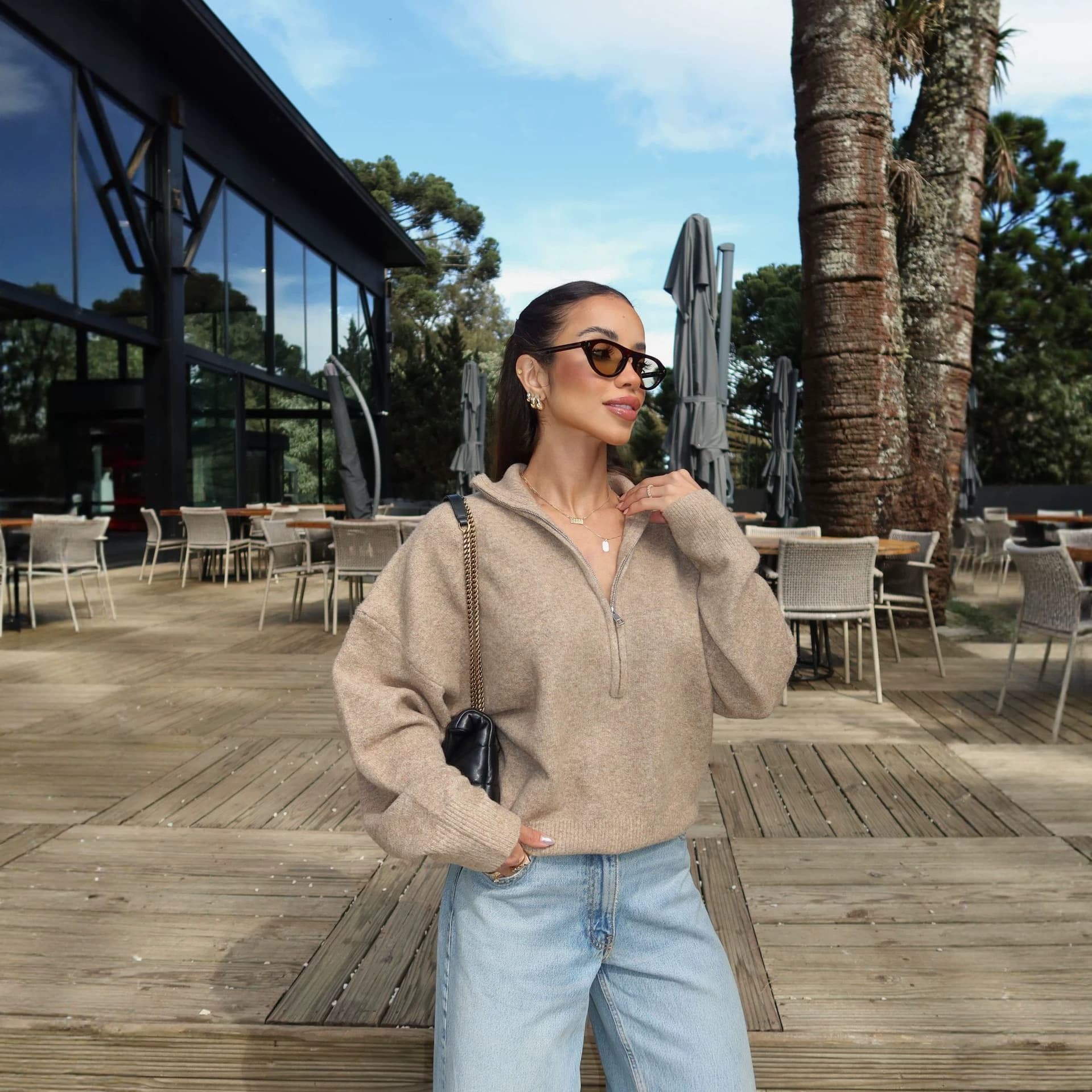 Sweater Knitwear Trendy American Style Casual Pullover Sweater Versatile Winter