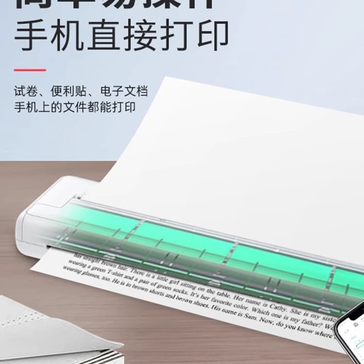 A4 Inkless Printer Portable Home Use Small Smart Mini Thermal Mistake Corrector Test Paper Printer Cross-Border