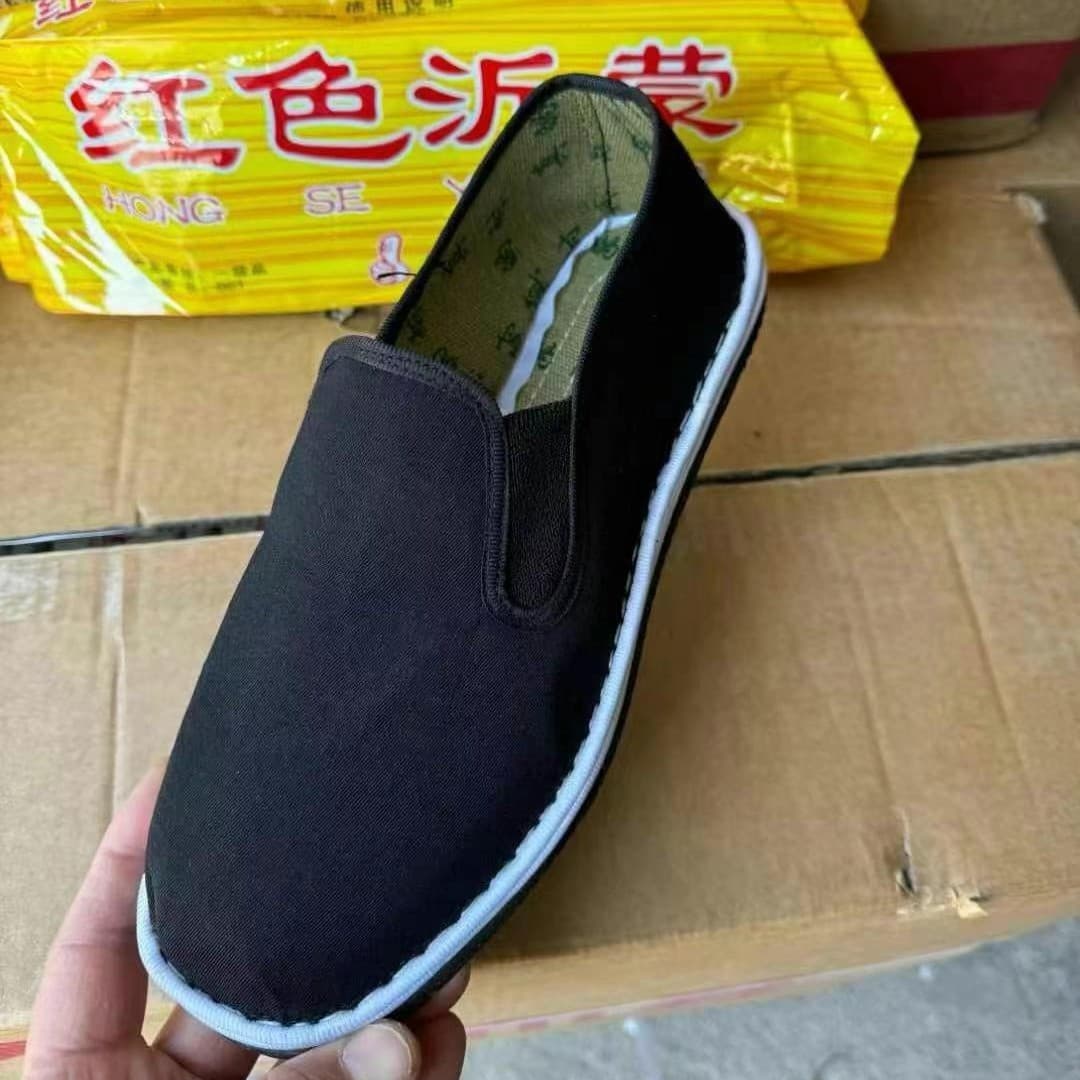 Extra Thick Tire Sole Cloth Shoes - Old Beijing Men's All-Season Low-Price Bulk Work Shoes with Durable Tire Soles