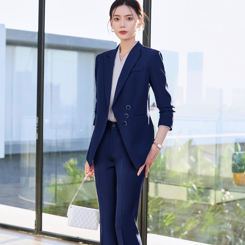 Professional Women's Suit Set 2025 Spring/Fall New Hotel Front Desk Beauty Salon Work Blazer Jacket