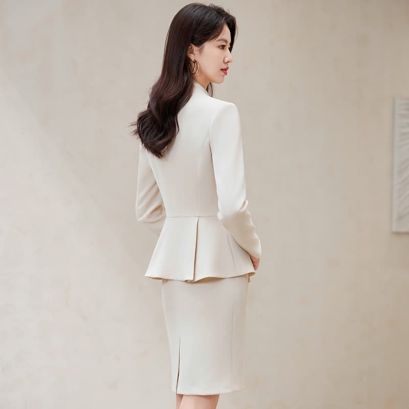 Khaki Fashion Suit Trendy Professional Attire European American Casual 24 Autumn High-End Two-Piece Set with Belt