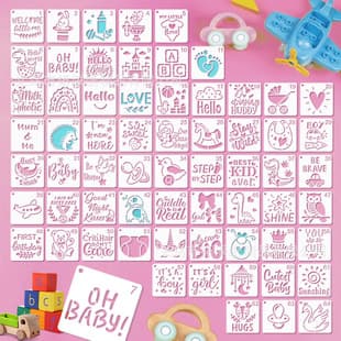 Cross-border Baby Christening Bottle Newborn Painting Template Album DIY Prop Cartoon Birthday Pattern