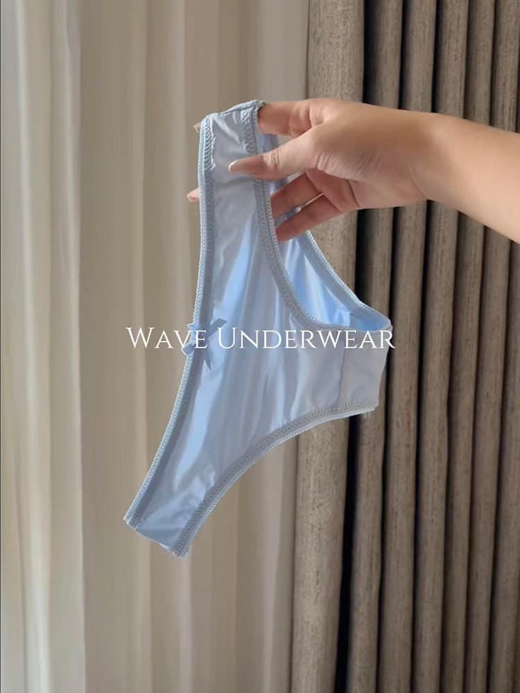 Pure minimalist cool-feel underwear~ Embrace the blue ocean! Youthful, simple, sexy ice silk low-rise breathable underwear~