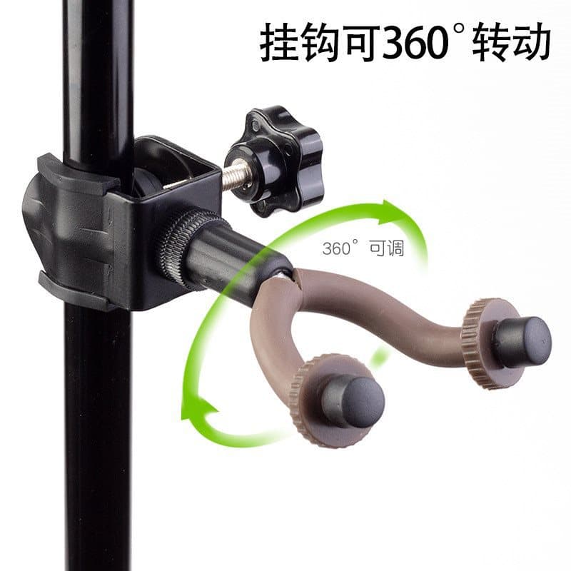 Tripod Stand Mount for Violin, Erhu, Hulusi, Hook Bracket Clip-On Guitar Hanger