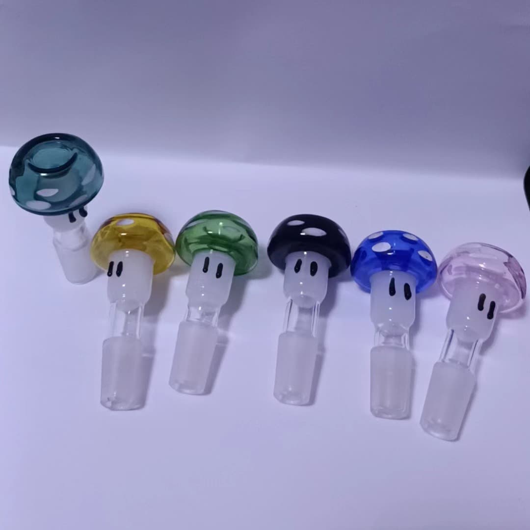 Glass Craft Mushroom Bowl 14mm Glass Pipe Water Pipe Accessory Mushroom Shape Smoking Accessory