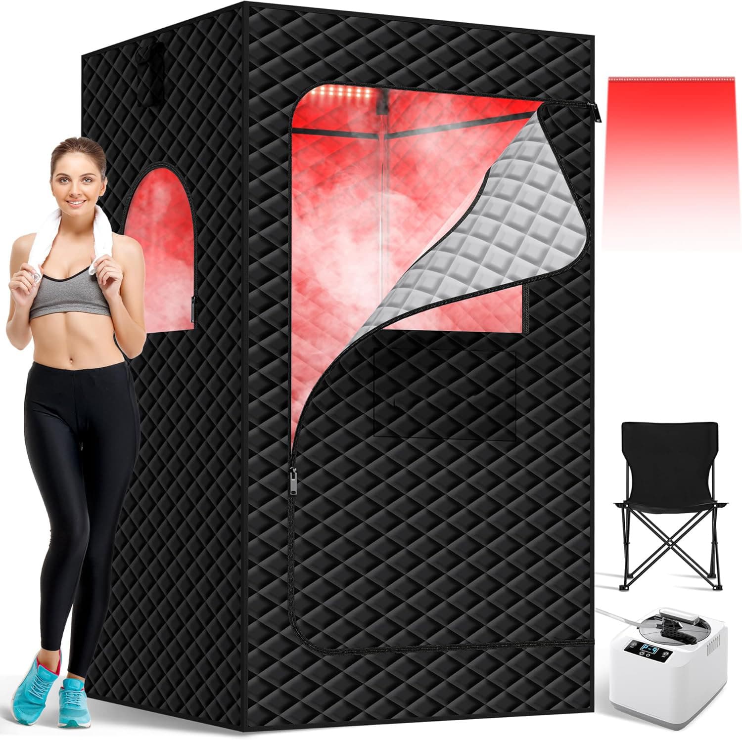 Cross-border red light infrared lamp for sweat box whole body steam wet steam waterproof sauna room therapy light sauna