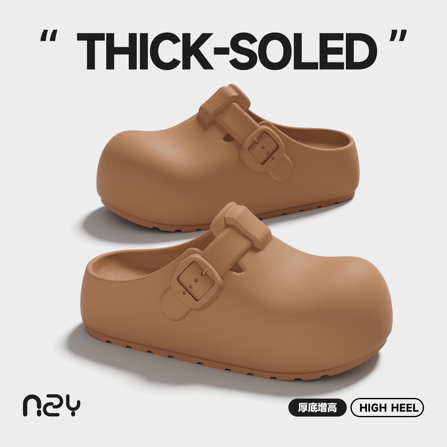 Nanbo Wanbonken Clogs for Women, Summer Indoor Home Thick-Soled Non-Slip Outdoor Beach Closed-Toe Sandals for Women