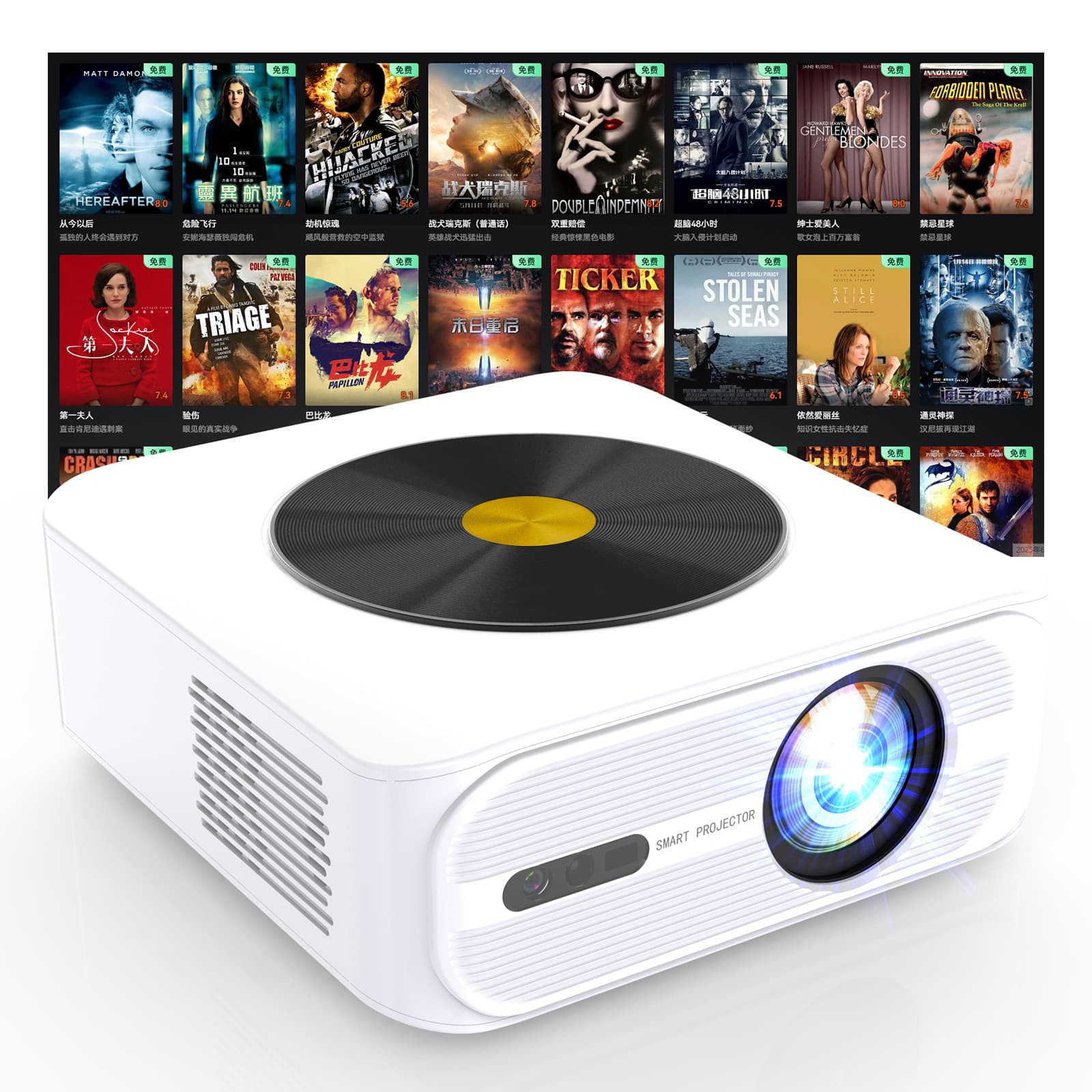 New Smart Home HD Office Mini Micro Portable Projector Touch Projector Gaming Drawing Teaching