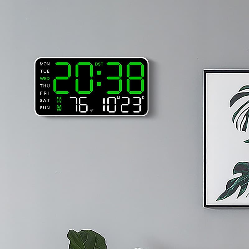 Frameless Electronic Clock, Multi-Functional Hanging and Standing Clock, Simple Digital Clock Display, Living Room Wall Clock 6659