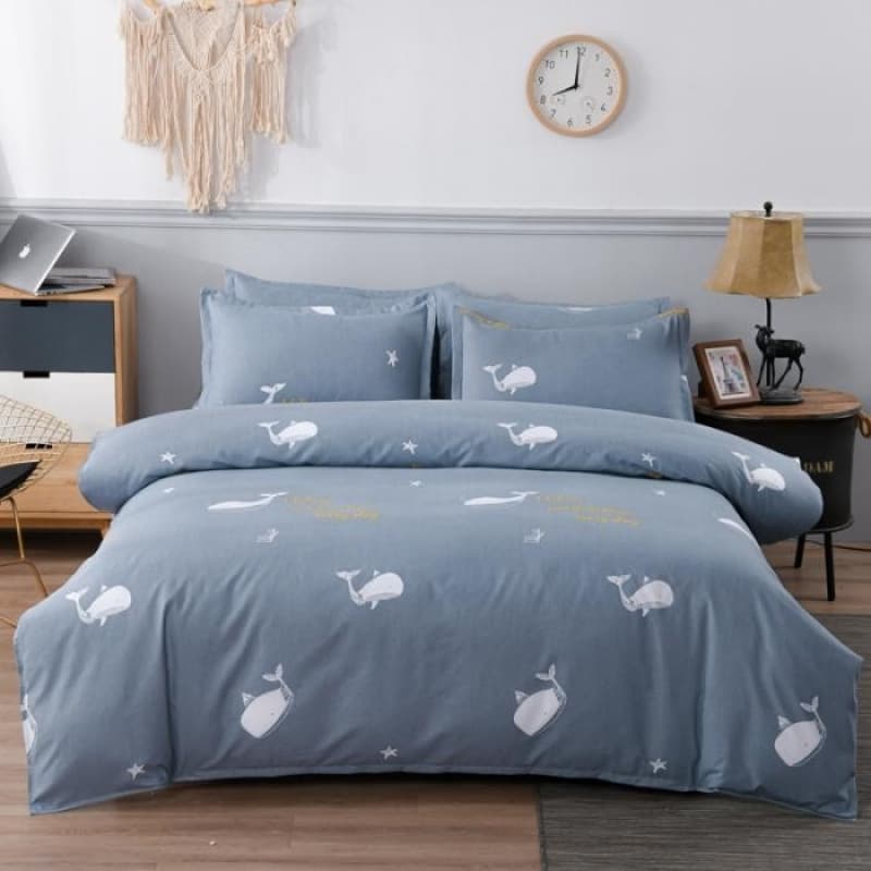 4-piece set 100% bedding sheet duvet cover 2.0m double bed cover bed 3-piece