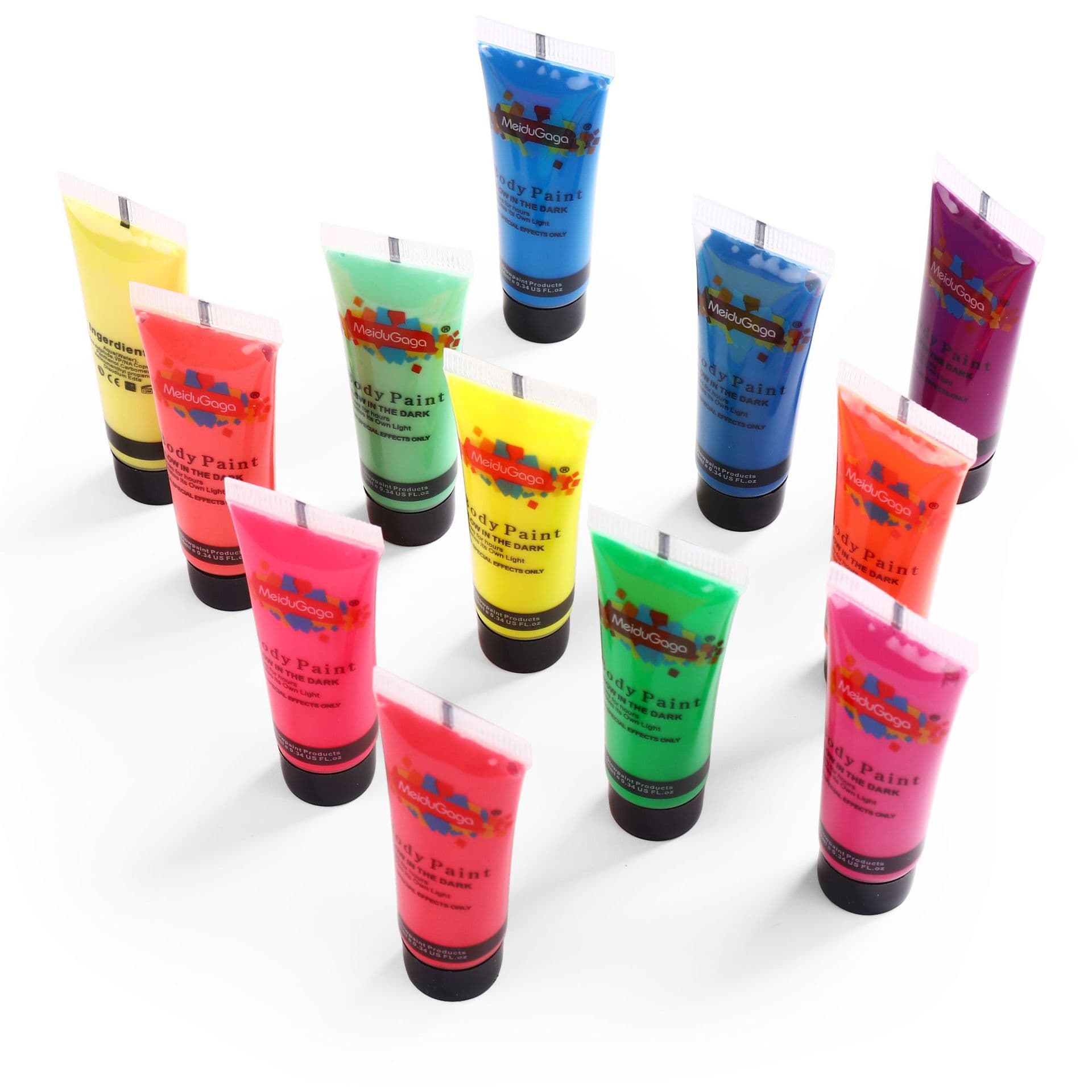 Face paint 10ml cross-border UV Halloween face paint face painting cream luminous face paint luminous body painting