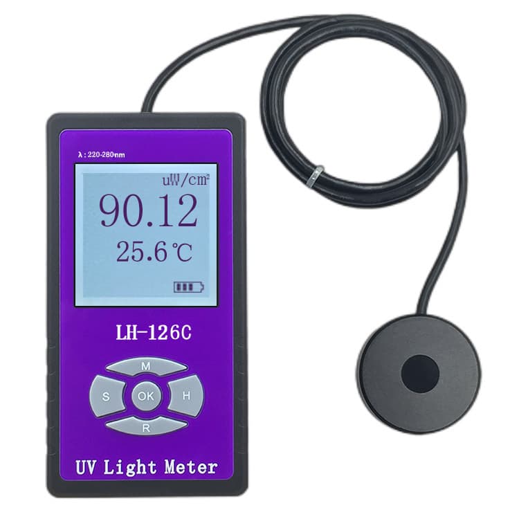 LH-126C UV Irradiance Meter 254nm UVC Radiometer Ultraviolet Light Tester