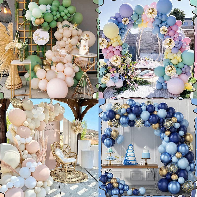 Amazon hot sale birthday balloon suit combination arch opening decoration package macaron party balloon