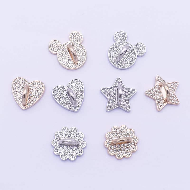 DIY Rhinestone Heart Clasp, Little Star, Mickey Mouse Bear Phone Case, Tassel Pendant, Metal Phone Chain Hook