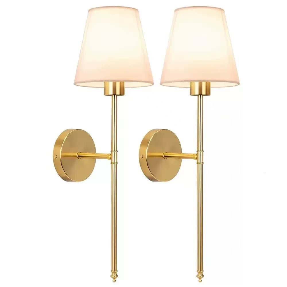 Cross-border wireless removable American fabric bedroom bedside corridor staircase RGB stepless adjustable rechargeable wall lamp