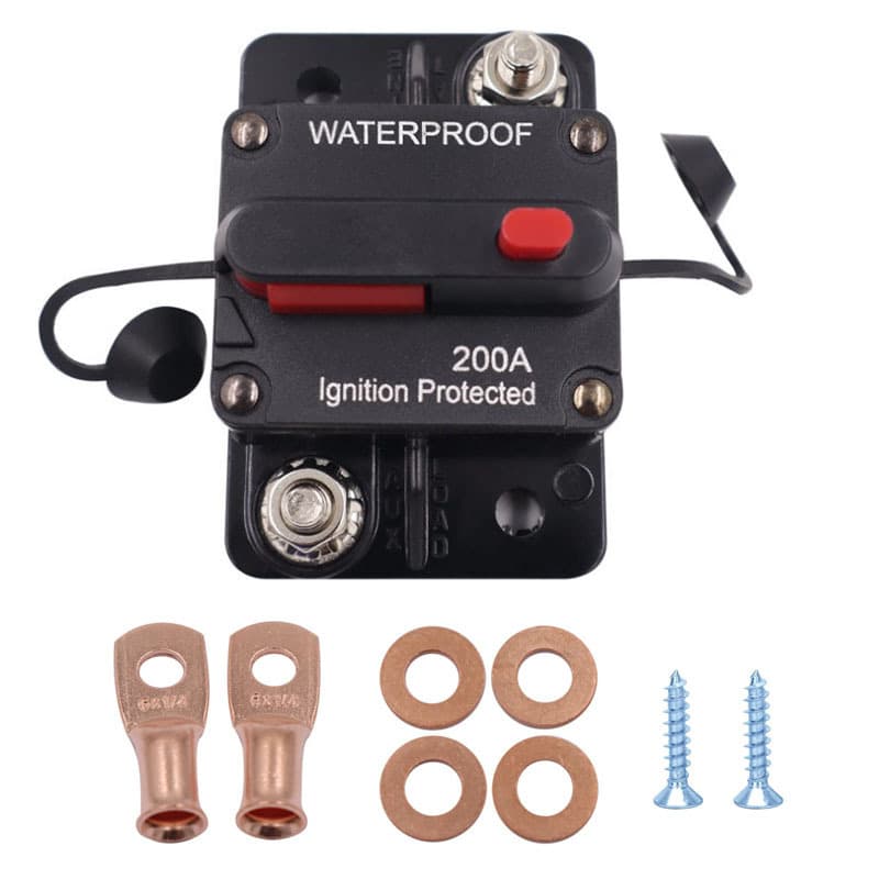 Car RV Yacht Circuit Breaker Audio Resettable Fuse Holder Switch High Current Audio Fuse Holder