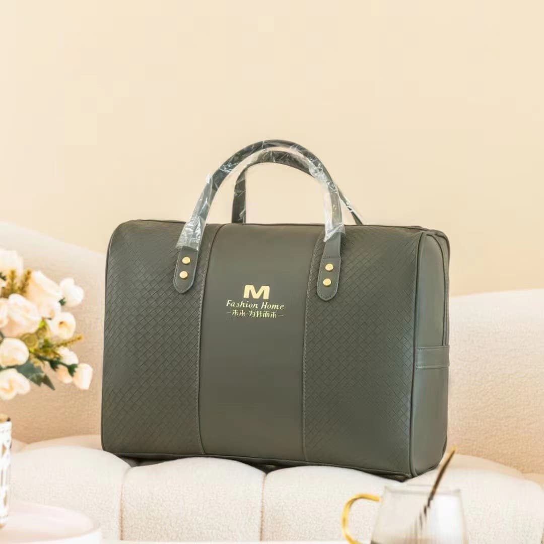 Thickened leather storage bag, leather packaging bag for winter quilts and blankets, silk and down quilt wedding packaging bag